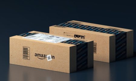 Caixas de encomendas da Amazon
